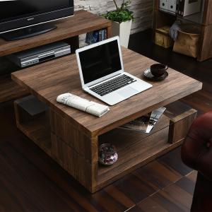 テーブル ローテーブル おしゃれ センターテーブル 木製 北欧 シンプル モダン 棚付き 正方形 白 ホワイト コーヒー 新生活