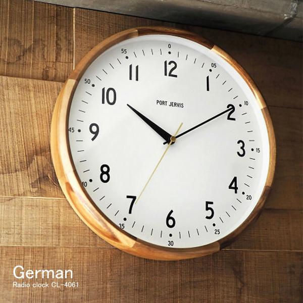 壁掛け時計 電波時計 おしゃれ 時計 電波 壁掛け 北欧 掛け時計 ジェルマン German CL-...