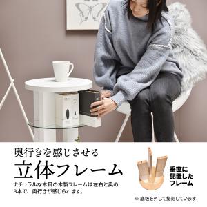 サイドテーブル キャスター付き 丸 丸型 円形...の詳細画像3
