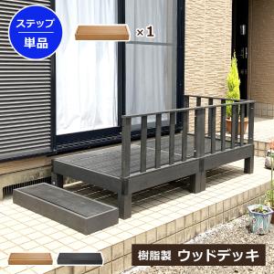 ステップ 踏み台 ウッドデッキパーツ 単品 ウッドデッキ 高さ10cm 踏台 ステップ台 台 玄関台 人工木 樹脂 パーツ オプション ベランダ テラス 庭 DIY 組立｜lifestyle-funfun