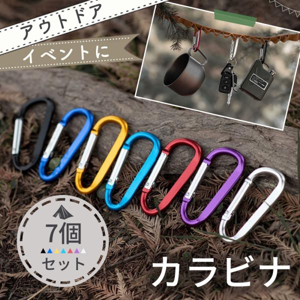 カラビナ おしゃれ カラビナフック アウトドア 登山用 アルミ 軽量 カラビナセット キャンプ ロッ...