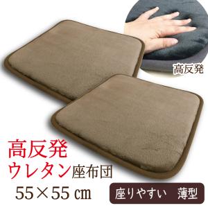 座布団　55×55　高反発ウレタン　高反発　ウレタン　フランネル　厚み3cm　滑り止め付き　C2858　爆買 敬老の日