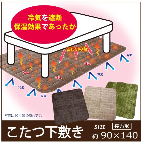こたつ下敷きマット　こたつペット　長方形　マット　こたつマット　90×140　あったか　冬　ふわふわ...