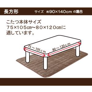 こたつ下敷きマット こたつペット 長方形 マッ...の詳細画像4