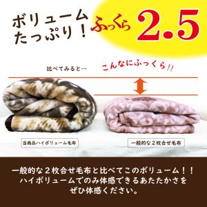 毛布 西川 シングル 厚手 2枚合せ 2.5k...の詳細画像2