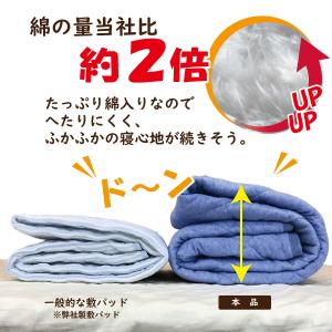 敷きパッド シングル 100×205 ボリュー...の詳細画像1