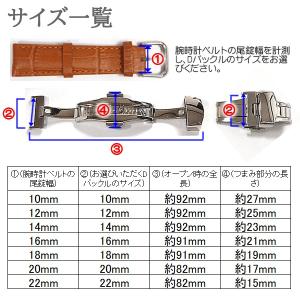 腕時計ベルト Dバックル ステンレス バネ棒・...の詳細画像2