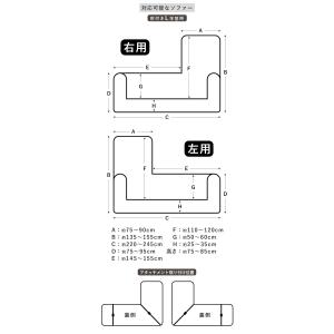 ソファーカバー L字 特許取得 肘付き ストレ...の詳細画像1