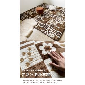 ラグ カーペット 2畳 厚手 北欧 フランネル...の詳細画像3