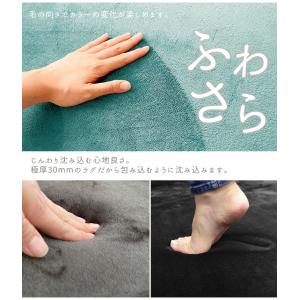 ラグ ラグマット 厚手 30mm 190×19...の詳細画像2