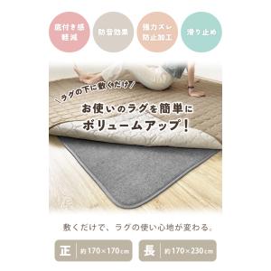 下敷きラグ マット ラグの下に敷くマット 約 ...の詳細画像2
