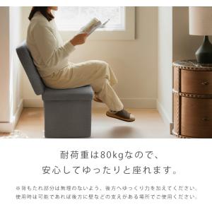 スツール 収納 背もたれ付き 椅子 座れる収納...の詳細画像2