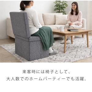 スツール 収納 背もたれ付き 椅子 座れる収納...の詳細画像4