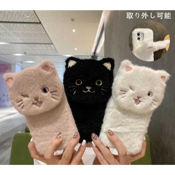 iPhone13ケース 専用 もこもこ 猫 冬 iPhone13proケース iPhone13min...