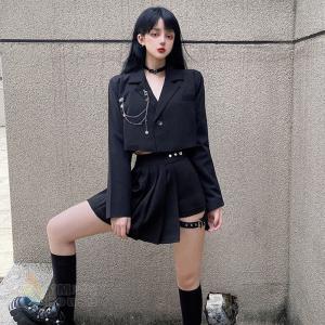 ダンス衣装 スーツ 暗い テーラード 無地 ジ...の詳細画像1
