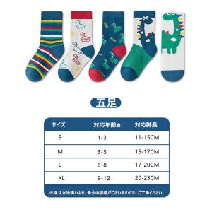 恐竜 靴下 5足セット 恐竜好き プレゼント ...の詳細画像1