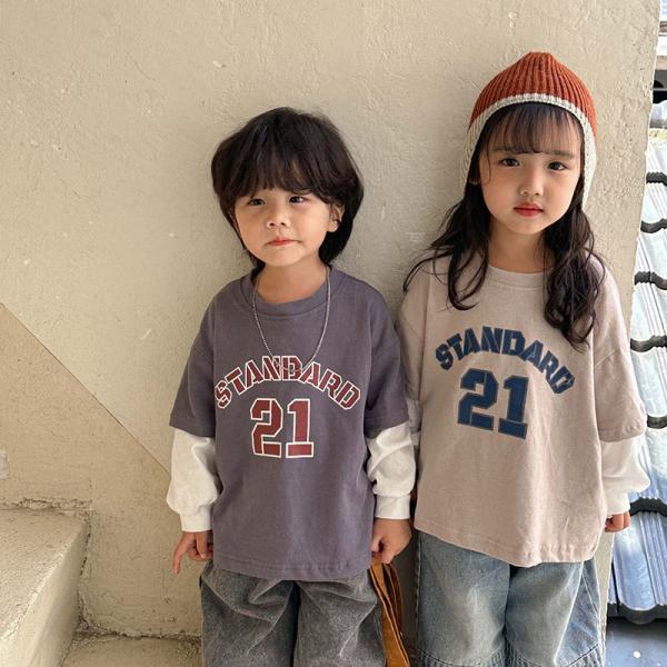 Tシャツ キッズ 子供服 女の子 男の子 長袖 春 夏 秋 ジュニア 綿 ユニセックス ベビー服 赤...