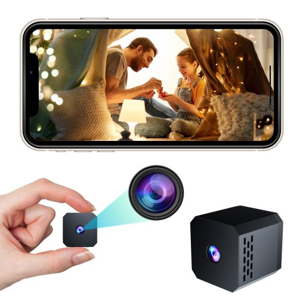防犯カメラ 小型 WiFi ワイヤレス 暗視 スマホ遠隔監視 磁気取付 動体検知 自動録画 家庭用 ...