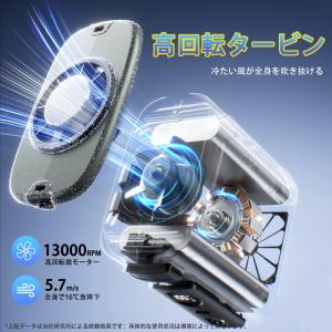 腰掛け扇風機 強力 携帯扇風機 首掛け/腰掛け...の詳細画像4