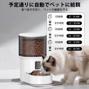 自動給餌器 猫 ボタン式 4L タイマー 定時...の詳細画像2