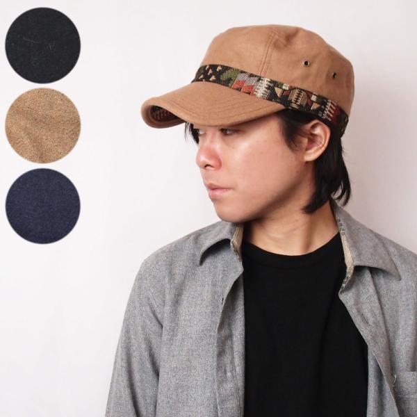 帽子 キャップ メンズ レディース ネイティブ柄 ウール レイクワークキャップ フリーサイズ