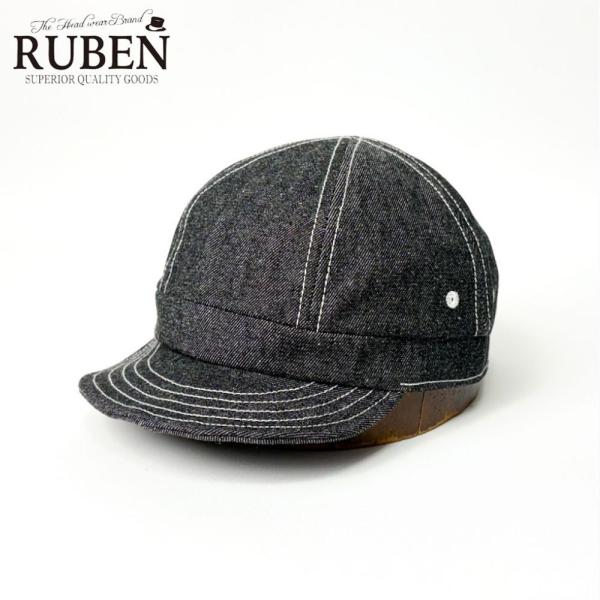 帽子 キャップ メンズ レディース RUBEN ルーベン デニム アンパイアキャップ フリーサイズ ...