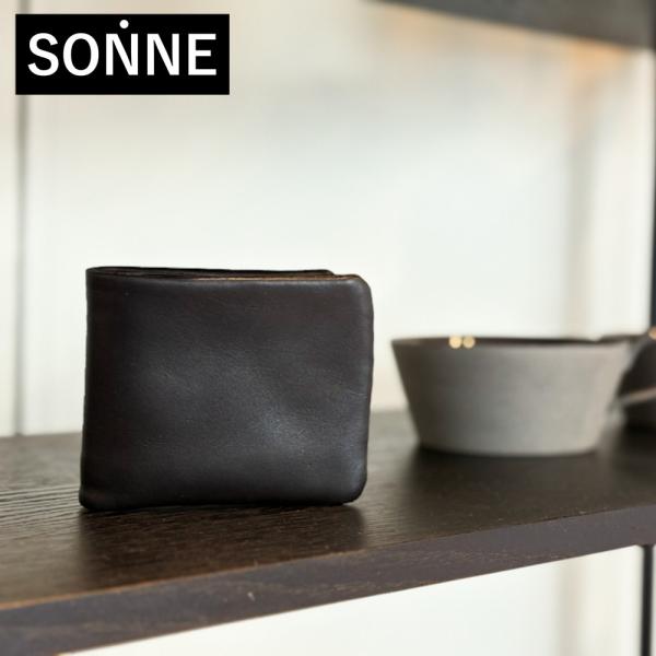 財布 メンズ レディース SONNE ゾンネ ソフター レザー二つ折り財布 soft003