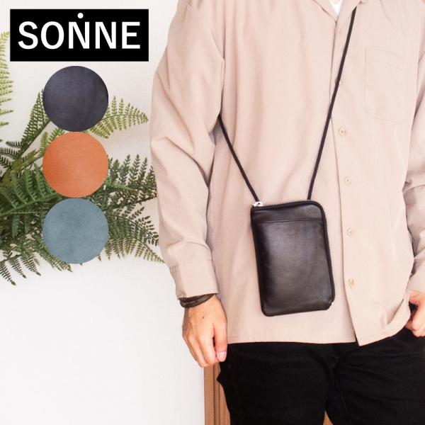 バッグ ショルダーバッグ メンズ レディース SONNE ゾンネ シープスキン スマホショルダーバッ...
