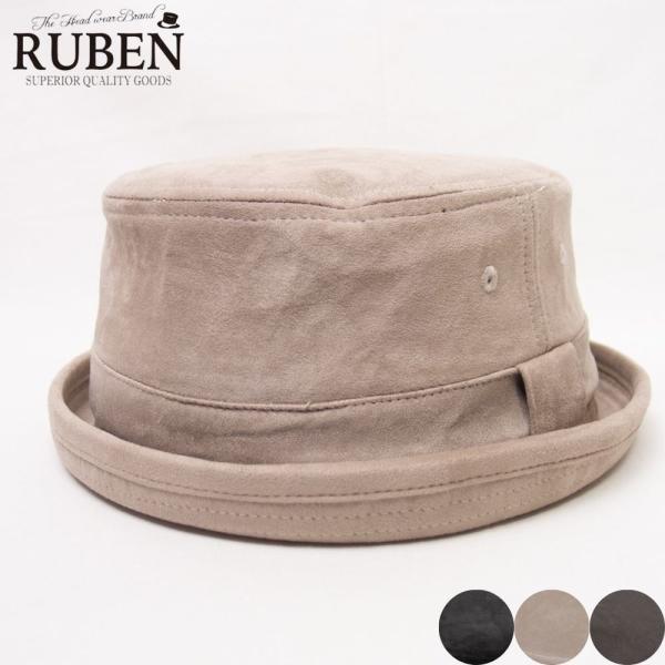 帽子 ハット メンズ レディース RUBEN エコスエード ポークパイハット RUS2131