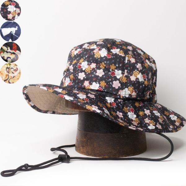 帽子 ハット メンズ レディース 和柄プリント 撥水 アドベンチャーハット VS10a020