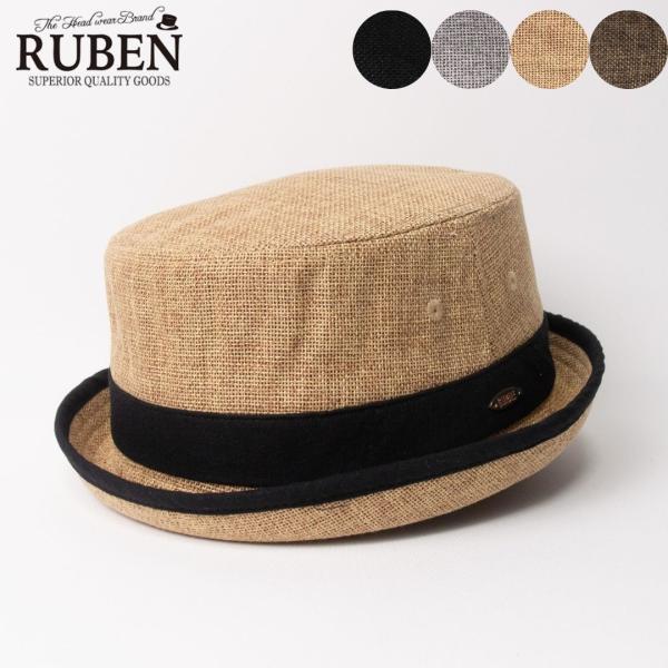 帽子 ハット メンズ レディース RUBEN ルーベン リネンライク ポークパイハット RUS224...