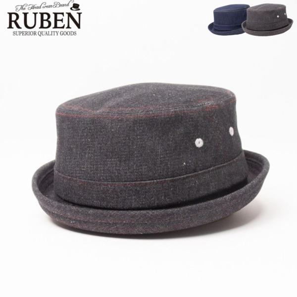 帽子 ハット メンズ レディース RUBEN デニム ポークパイハット RUS2014