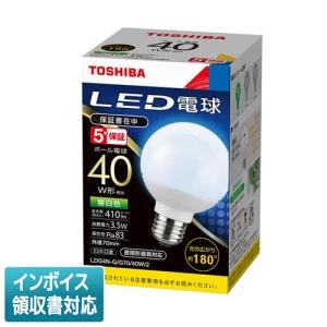 東芝 LED電球 ボール電球形 G形E26 広配光200度 60W形相当 電球色