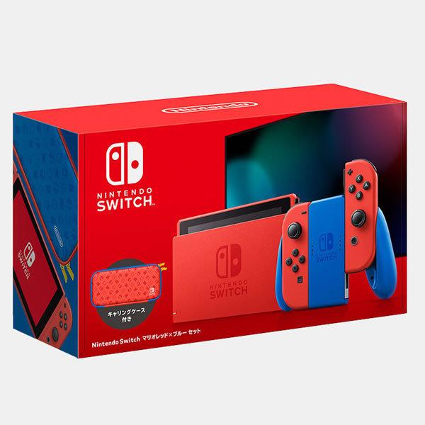 「訳あり品-量販店印付き」新品 Nintendo Switch マリオレッド×ブルー セット Swi...