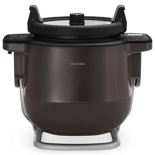 「訳あり品-外装箱傷あり」新品  IRIS OHYAMA 自動かくはん式調理機 CHEF DRUM ...