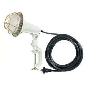 日動工業 LEDエコビック投光器20W TOL-2005-50K　スライドタイプ 作業用 投光器 バイス付（球付属） 5m 2P 白｜light-kan