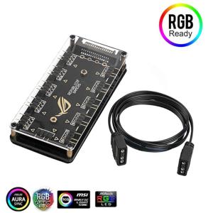 ARGB  分岐 rgb ハブ 3ピン 12ウェイ スプリッター 5V 3ピンRGB LEDスプリッター ザーボード 同期ファンライトコントローラー 両面接着剤付き