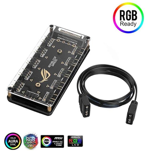 ARGB  分岐 rgb ハブ 3ピン 12ウェイ スプリッター 5V 3ピンRGB LEDスプリッ...