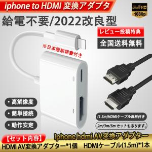 給電不要 iPhone Lightning Digital AVアダプタ  HDMI 変換　ケーブル