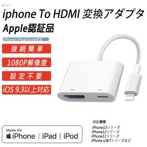 Apple Lightning Digital AVアダプタ iPhone HDMI 変換アダプタ ライトニング AVアダプタ  変換アダプタ ライトニング 1080P  高解像度 スマホ テレビに映像出力