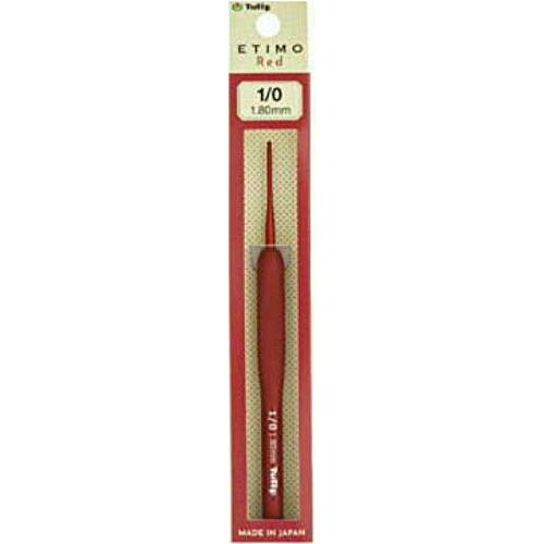 かぎ針 『ETIMO Red(エティモレッド) クッショングリップ付きかぎ針 1/0号 』 Tuli...