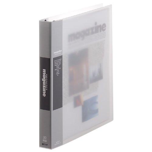 キングジム クリアファイル マガジン 差替式 20ポケット A4タテ グレー 197W-GY