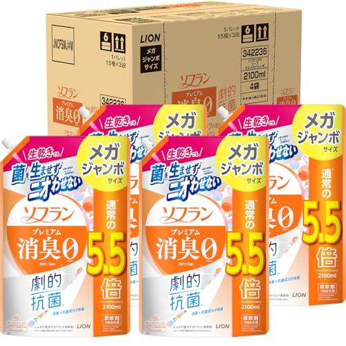 ソフラン プレミアム消臭 詰替メガジャンボ2100ml×4個 アロマソープ 生乾きでも菌を生ませずニ...