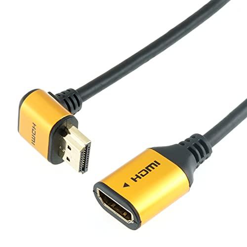 ホーリック HDMI延長ケーブル L型270度 15cm ゴールド HLFM015-584GD