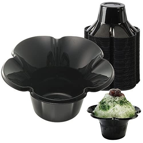 サンナップ かき氷カップ ミニフルールNERO （大口径、低重心）黒 13オンス 80個入り