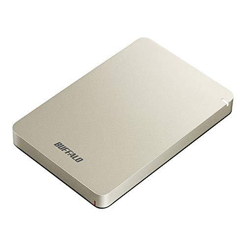 BUFFALO USB3.1(Gen.1)対応 耐衝撃ポータブルHDD 1TB ゴールド HD-PG...