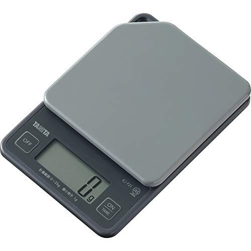 タニタ デジタルクッキングスケール グレー 最大計量1kg 最小表示1g