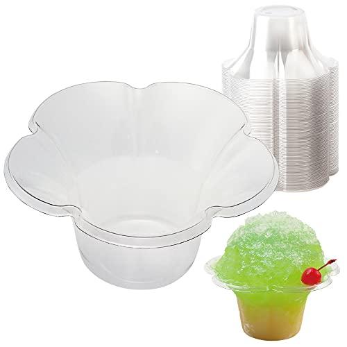 サンナップ かき氷カップ ミニフルール （大口径、低重心）クリアー 13オンス 80個入り