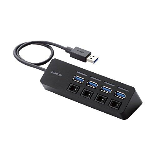 エレコム USB3.0 ハブ 4ポート バスパワー マグネット付 MacBook / Surface...