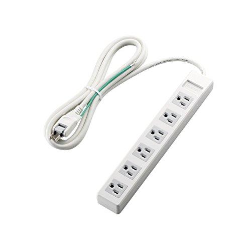 エレコム 電源タップ 3ピン 6個口 2.5m ホワイト T-T1A-3625WH